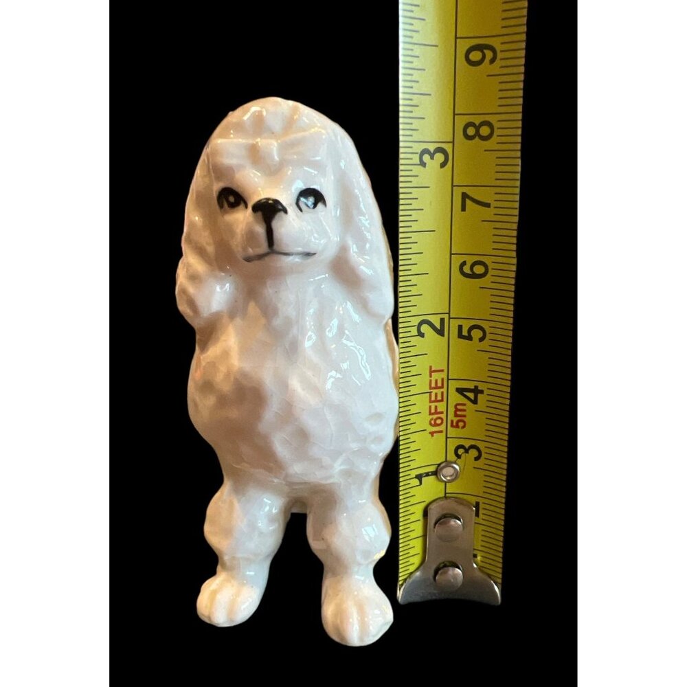 Vintage Porcelain Poodle Figure Sitting Unbranded,‎ MCM Dog Lovers Crazing - Picture 6 of 6